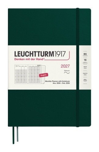 -: Měsíční plánovač & Zápisník Forest Green, Composition B5 2027, 16 Months, S