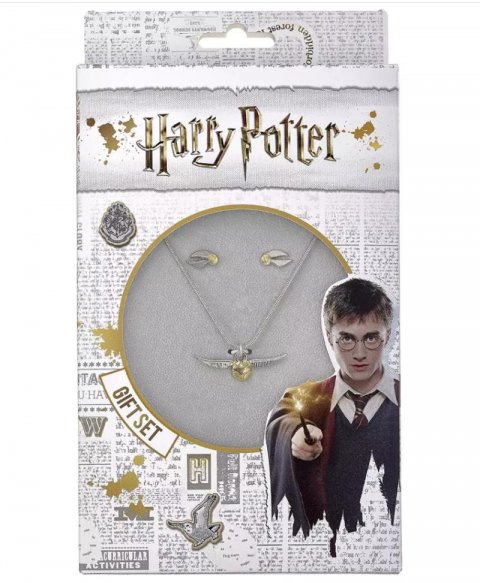 neuveden: Harry Potter set Náhrdelník a náušnice - Zlatonka