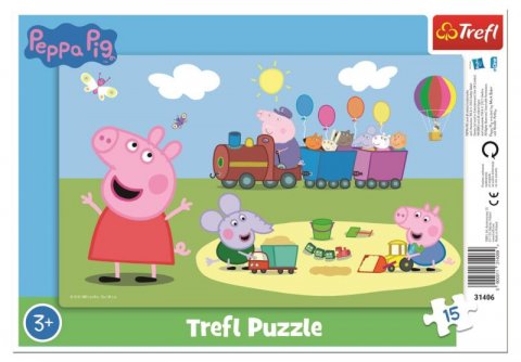 neuveden: Puzzle Prasátko Peppa - Veselý vláček 15 dílků