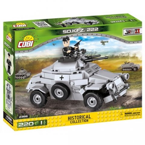 neuveden: Stavebnice COBI 2366 II World War Obrněné vozidlo Sd Kfz 222/220 kostek+ 1 