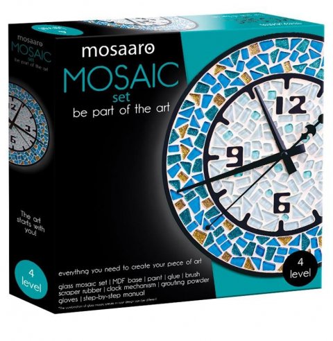 neuveden: MOSAARO Sada na výrobu mozaiky - Hodiny kulaté neuveden: MOSAARO Sada na výrobu mozaiky - Hodiny kulaté