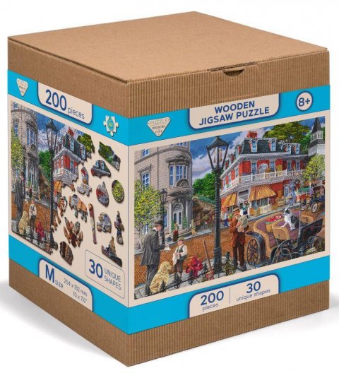 neuveden: Wooden City Puzzle Hlavní ulice 200 dílků, dřevěné