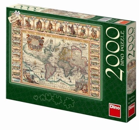 neuveden: Historická mapa světa - puzzle 2000 dílk