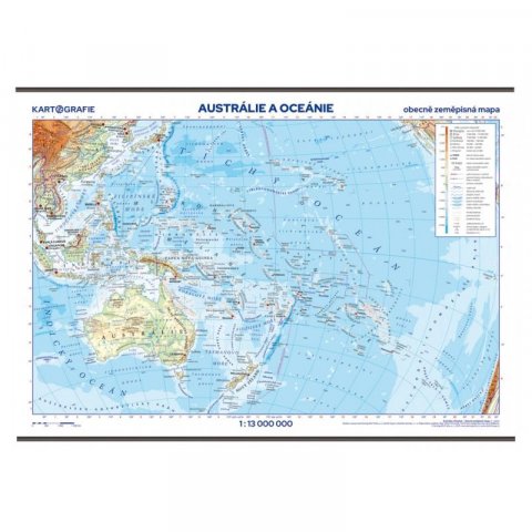neuveden: Austrálie a Oceánie - školní nástěnná zeměpisná mapa 1:13 mil./136x96 cm neuveden: Austrálie a Oceánie - školní nástěnná zeměpisná mapa 1:13 mil./136x96 cm
