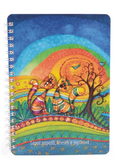 neuveden: Kroužkový blok SLUNEČNÍ KOČKY B6, čistý, 50 listů