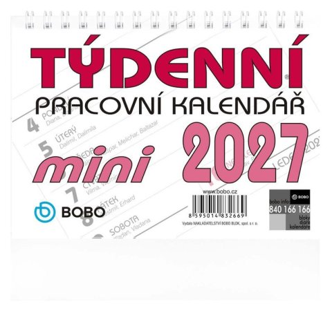 : Stolní pracovní kalendář 2027 MINI