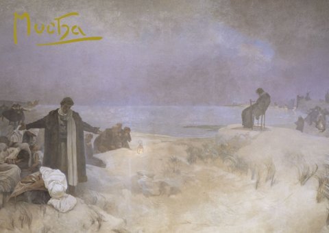 neuveden: Pohled Alfons Mucha – Jan Amos Komenský