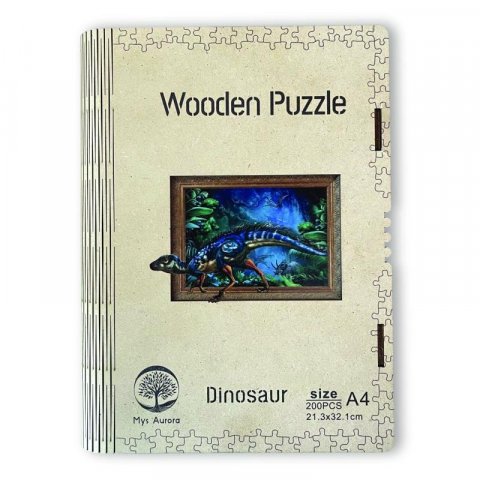 neuveden: Dřevěné puzzle/Dinosaurus A4