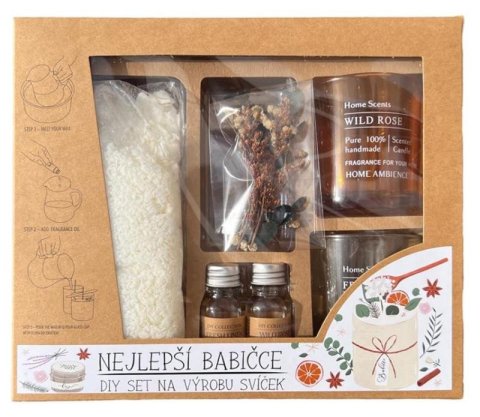 neuveden: DIY sada na výrobu svíček - pro babičku