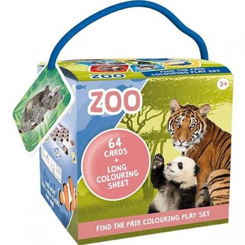 neuveden: ZOO - Pexeso na cesty s omalovánkami