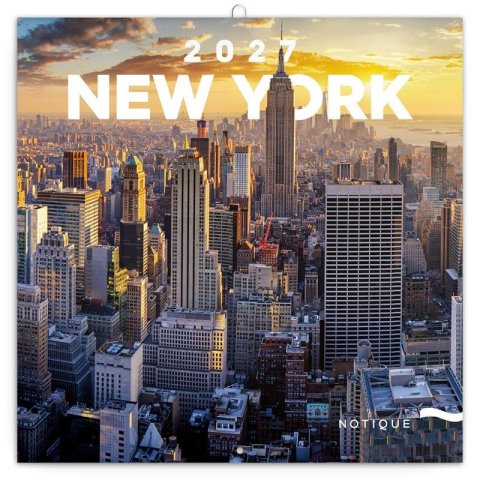 : Kalendář 2027 poznámkový: New York, 30 x 30 cm