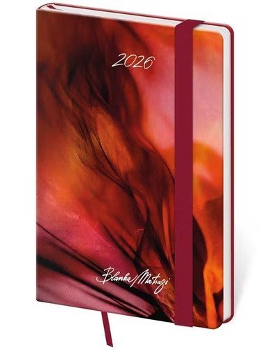 neuveden: Diář 2026 týdenní kapesní Vario - Matragi Red s gumičkou