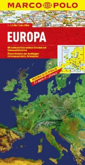 neuveden: Evropa / mapa 1:2,5M