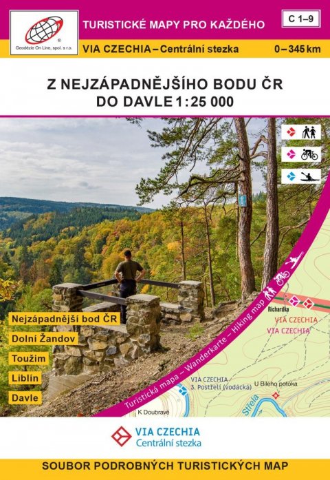 neuveden: VIA CZECHIA – Centrální stezka, box 1, Z nejzápadnějšího bodu ČR do Davle 1
