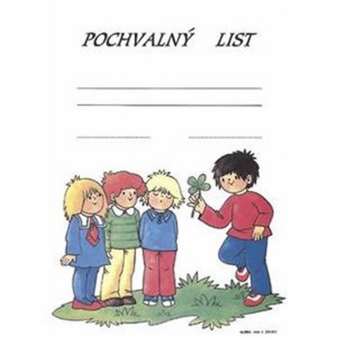 neuveden: Pochvalný list : Děti a čtyřlístek /formát A4/ neuveden: Pochvalný list : Děti a čtyřlístek /formát A4/