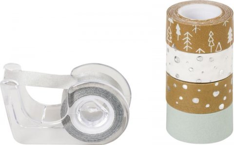 neuveden: HEYDA Sada samolepicích pásek - natur, stříbrná