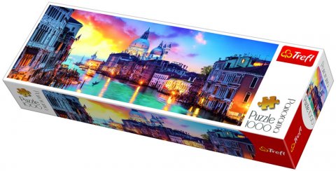 neuveden: Trefl Puzzle Kanál Grande, Benátky / 1000 dílků Panoramatické neuveden: Trefl Puzzle Kanál Grande, Benátky / 1000 dílků Panoramatické
