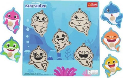 neuveden: Trefl Dřevěná vkládačka Baby Shark