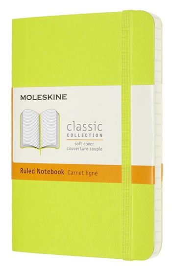 neuveden: Zápisník Moleskine - měkké desky, S, linkovaný - limetka neuveden: Zápisník Moleskine - měkké desky, S, linkovaný - limetka