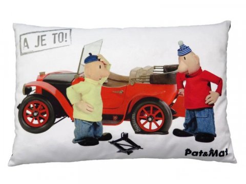 neuveden: Pat a Mat - Polštář 45x30 cm / defekt neuveden: Pat a Mat - Polštář 45x30 cm / defekt