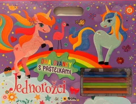 neuveden: Jednorožci - Omalovánky s pastelkami
