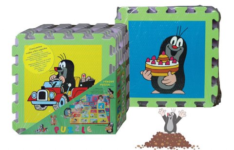 neuveden: Krtek a autíčko - Pěnové puzzle 30x30 8 ks