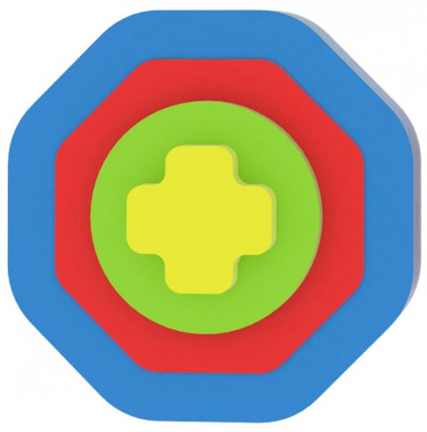 neuveden: Moje první puzzle - Tvary osmiúhelník/modrá