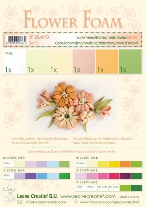 neuveden: Flower Foam Speciální pěnová guma A4 - lososové barvy 6 ks neuveden: Flower Foam Speciální pěnová guma A4 - lososové barvy 6 ks
