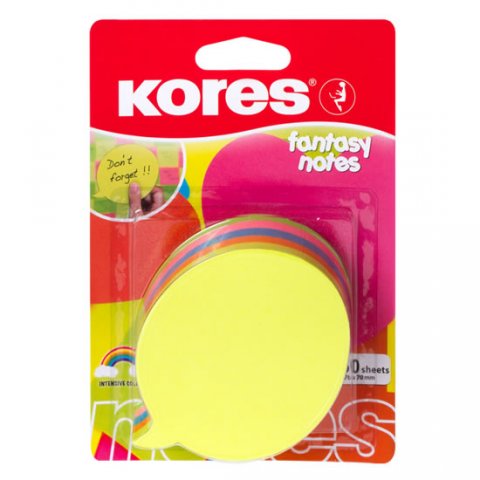 neuveden: Kores Neonové bločky 70x70mm DIALOGUE tvar bubliny, mix 5 barev neuveden: Kores Neonové bločky 70x70mm DIALOGUE tvar bubliny, mix 5 barev