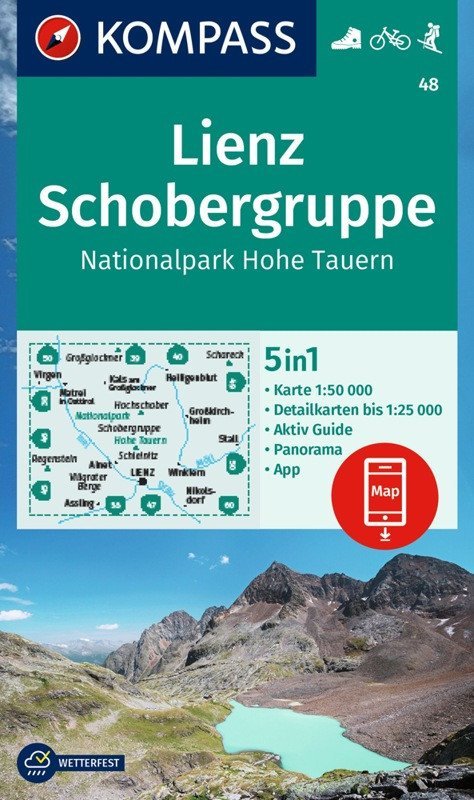 : Lienz, Schober Group 1:50 000 / turistická mapa KOMPASS 48