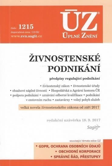 neuveden: ÚZ 1215 Živnostenské podnikání