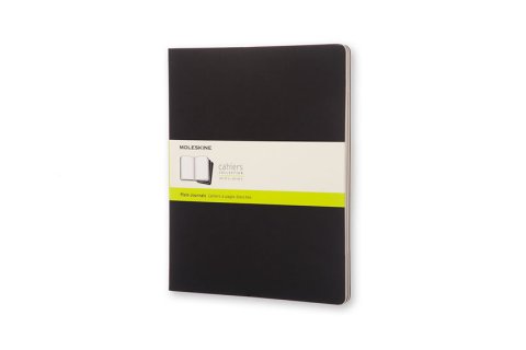 neuveden: Sešity Moleskine Cahier, L, čisté, 3 ks - černý