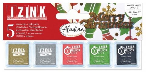 neuveden: Aladine Razítkovací polštářky - Vánoční barvy 5 ks