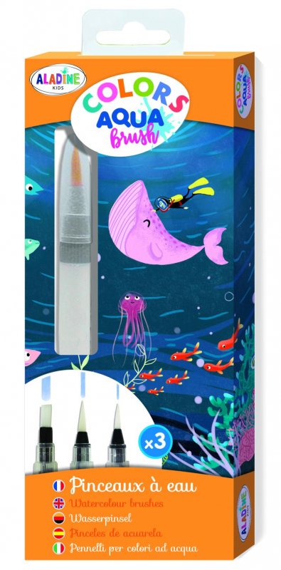 neuveden: Vodní štětce Aqua Color pro děti 3 ks