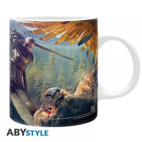 neuveden: Zaklínač Keramický hrnek 320 ml - Geralt a Gryf