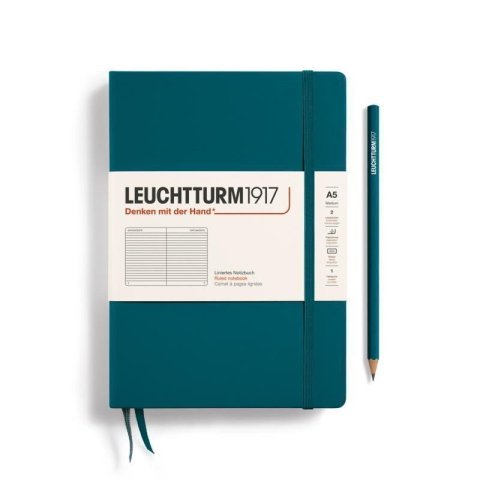 neuveden: Leuchtturm1917 Zápisník Pacific Green Medium A5 linkovaný