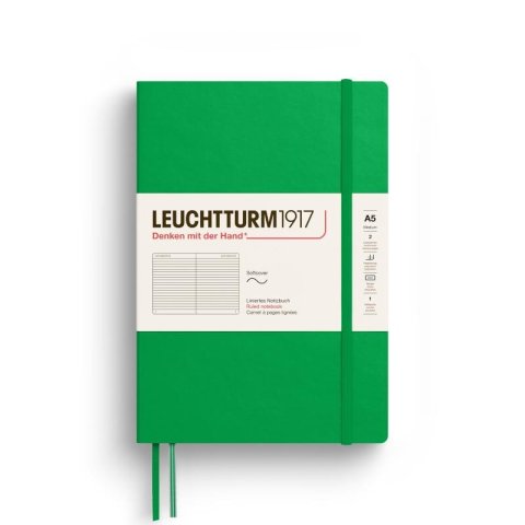 neuveden: Leuchtturm1917 Zápisník Spring Leaf Softcover A5 linkovaný