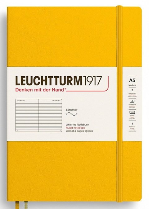 -: Zápisník Sunflower Softcover Medium (A5) linkovaný