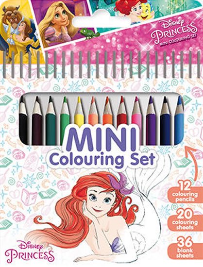 neuveden: Princezny - Mini set s pastelkami