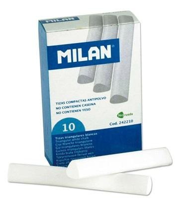 neuveden: Křídy MILAN kulaté, bílé - sada 10 ks