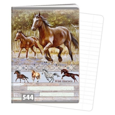 neuveden: Sešit A5, 40 listů, typ 544 Wild horses