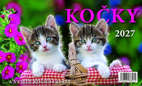 : Kalendář 2027 stolní: KOČKY