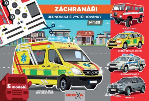 neuveden: Záchranáři - Jednoduché vystřihovánky