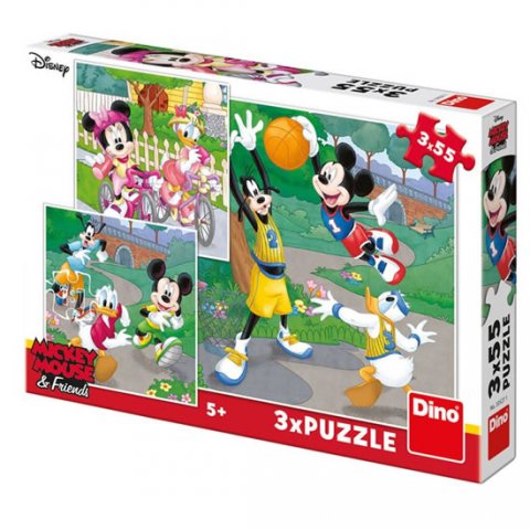 neuveden: Mickey a Minnie sportovci: puzzle 3x55 dílků neuveden: Mickey a Minnie sportovci: puzzle 3x55 dílků