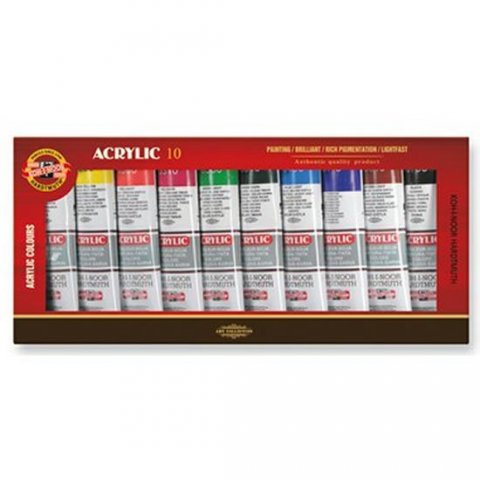 neuveden: Koh-i-noor barvy akrylové souprava 10 ks x 40 ml neuveden: Koh-i-noor barvy akrylové souprava 10 ks x 40 ml