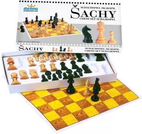neuveden: Šachy dřevěné - společenská hra společenská hra v krabici