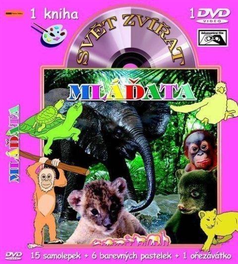 neuveden: Svět zvířat - Mláďata (kniha omalovánek s DVD)
