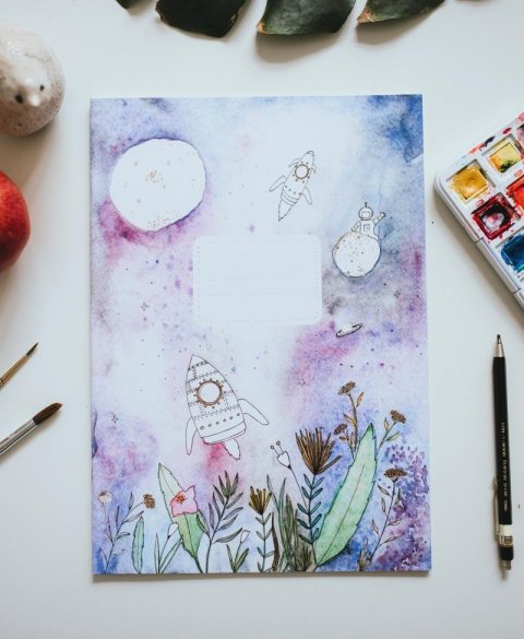 neuveden: Be Nice EKO Školní sešit 424/A4 linkovaný - Vesmír