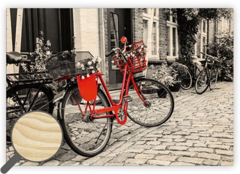 neuveden: Obraz dřevěný: Bicycle, 485x340