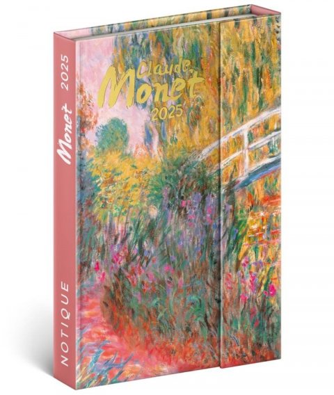 neuveden: Diář 2025: Claude Monet - týdenní, magnetický, 11 × 16 cm